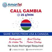 Cheap International Phone Calling Cards to Gambia from Amantel
